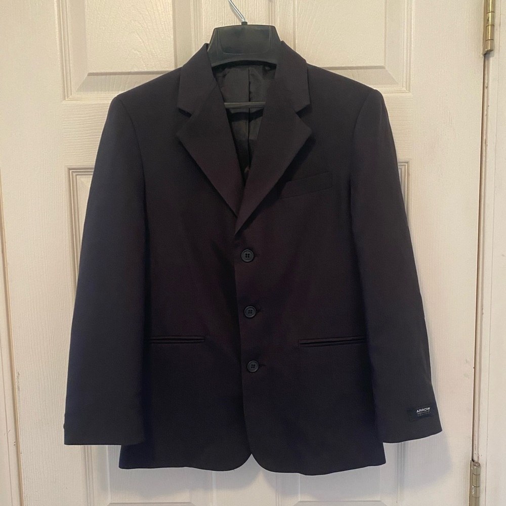 Boy’s Classic Single Breasted Black Sports Jacket Dress Blazer Size 12 Arrow